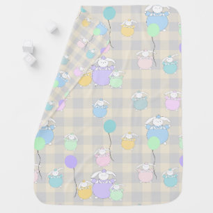 Fat Bunnies and Balloons Baby Blanket