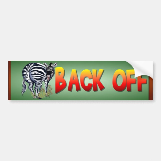 Fat Butted Zebra bumpersticker Bumper Sticker (Front)