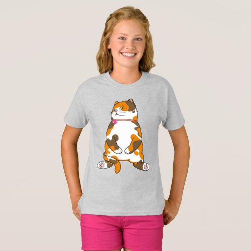 Fat Calico Cat Is Staring T_Shirt