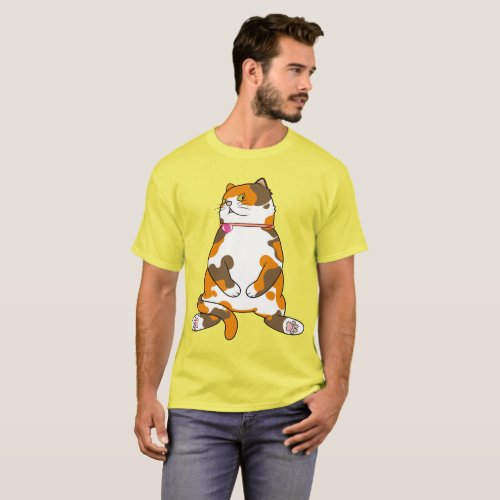 Fat Calico Cat Is Staring T_Shirt