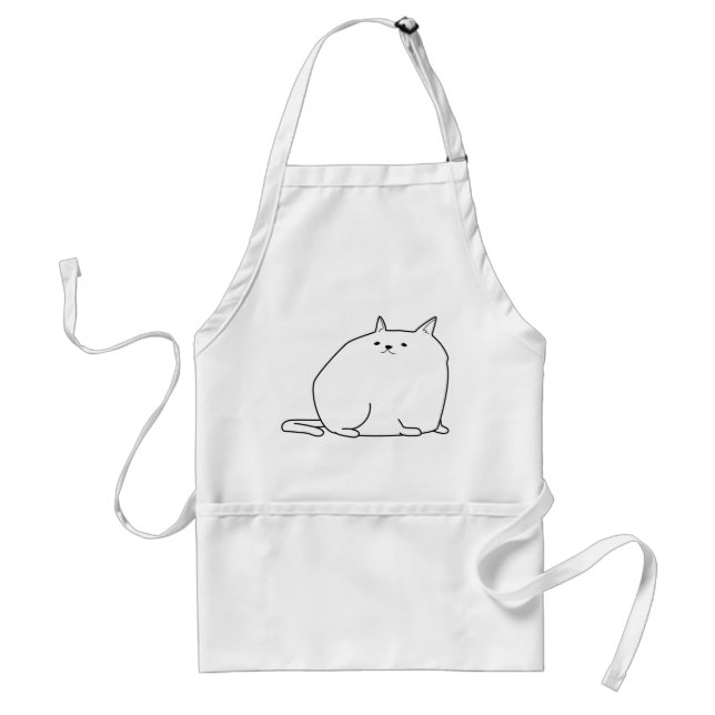 fat cat adult apron (Front)