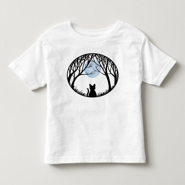 Fat Cat Baby's T-shirt Black Cat Toddler Shirt (Front)