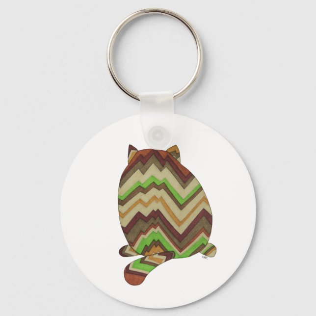 Fat Cat Back Keychain (Front)