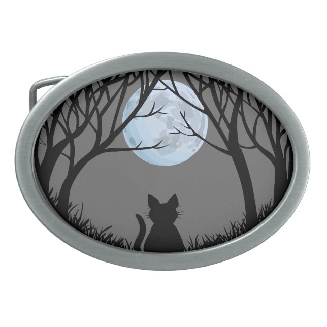 Fat Cat Belt Buckle Cat Lover Belt Buckles Gifts (Front)