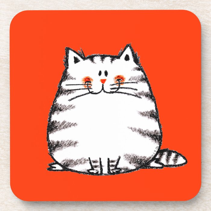 fat cat beverage coaster