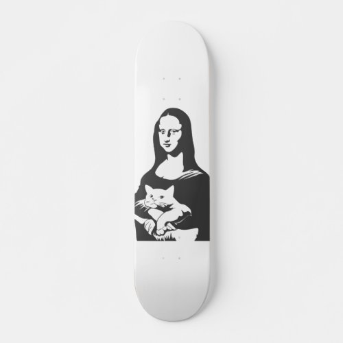 Fat cat by da vinci _ Choose background color Skateboard