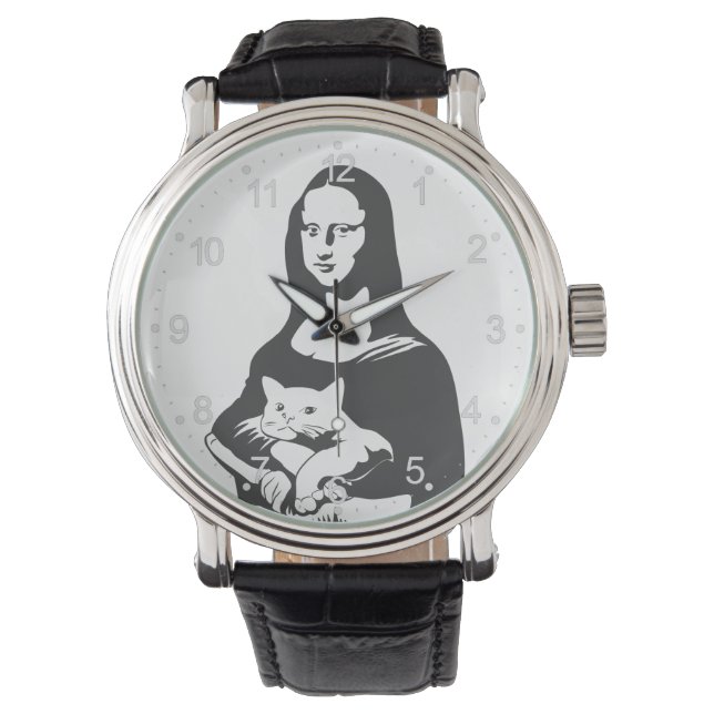 Fat cat by da vinci - Choose background color Watch (Front)