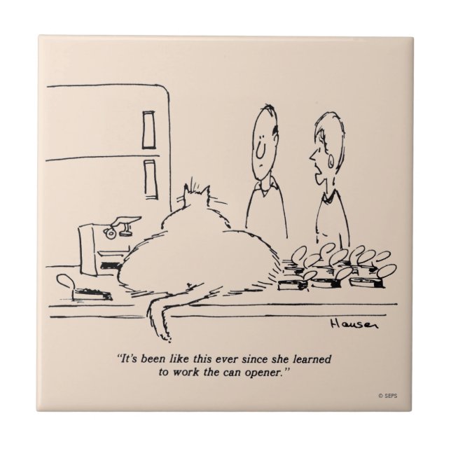 Fat Cat Ceramic Tile (Front)