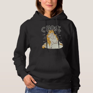 Fat Cat Chonk Scale Chonky Chubby Kitten Sarcasm M Hoodie