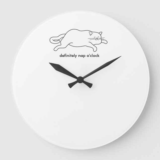 fat cat clock nap time (Front)