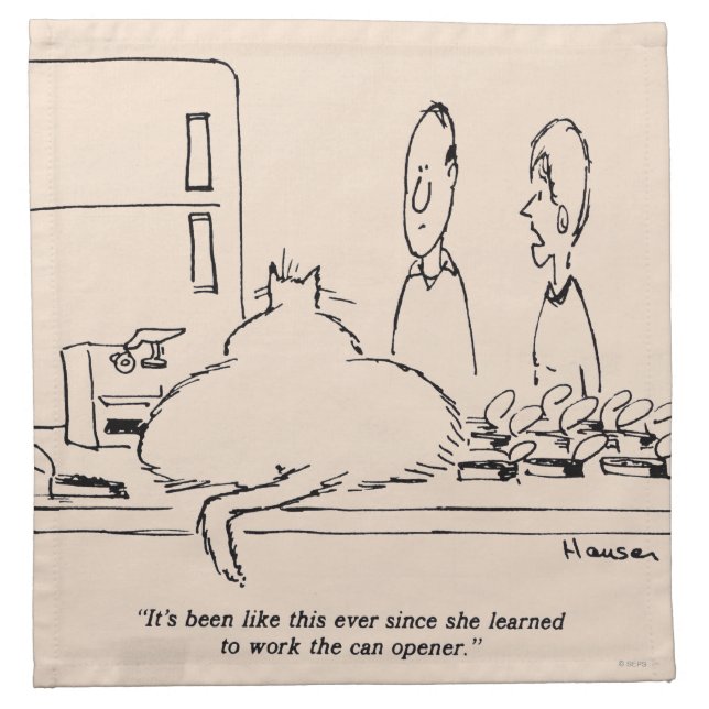 Fat Cat Cloth Napkin (Front)