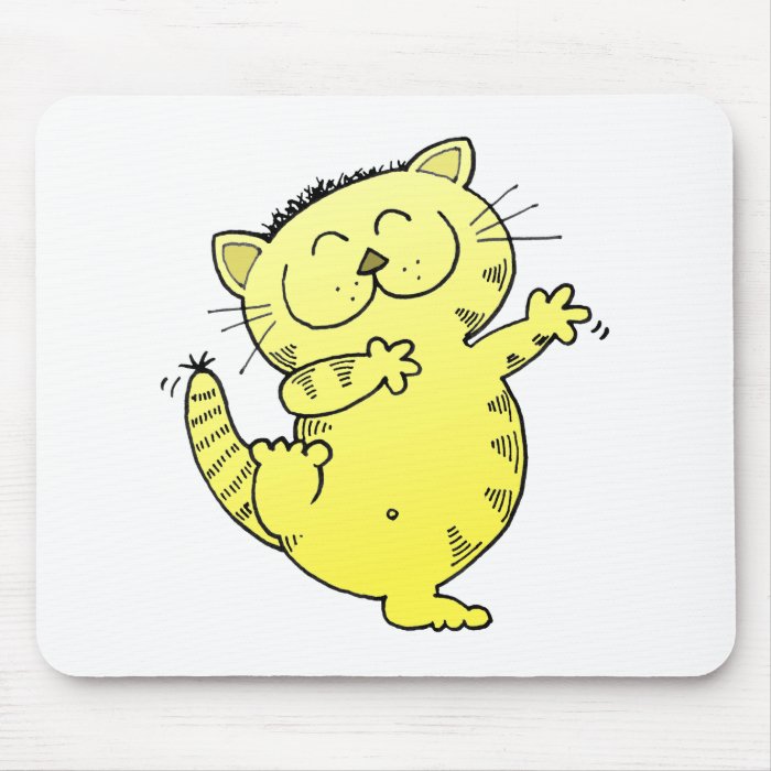 Fat Cat Dance Mouse Pads