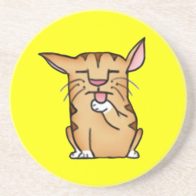 Fat Cat Drink Coaster (Front)