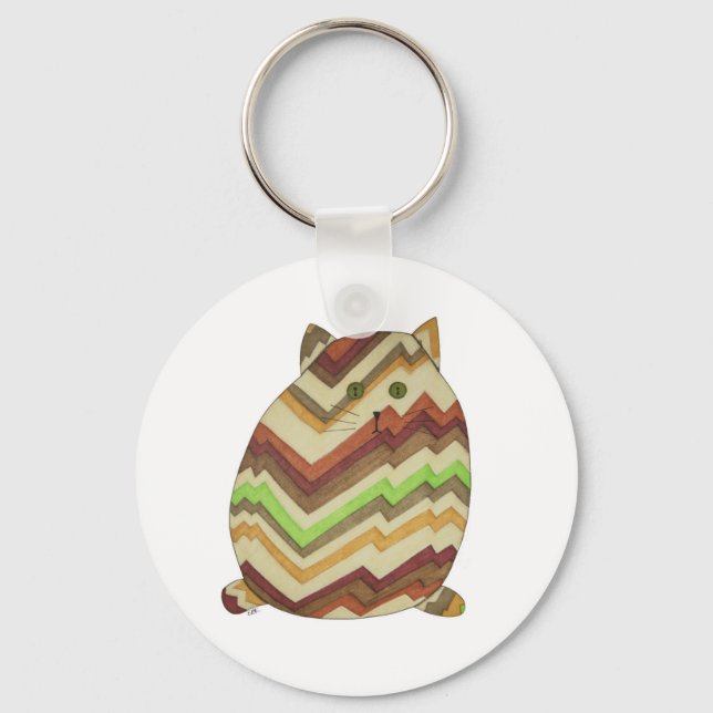 Fat Cat Keychain (Front)