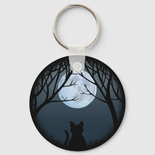 Fat Cat Keychain Black Cat Gifts Pet Keychains