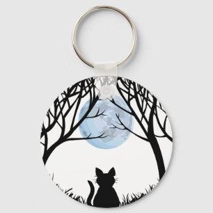 Fat Cat Keychain Black Cat Gifts Pet Keychains