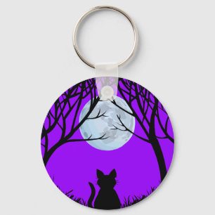 Fat Cat Keychain Black Cat Gifts Pet Keychains