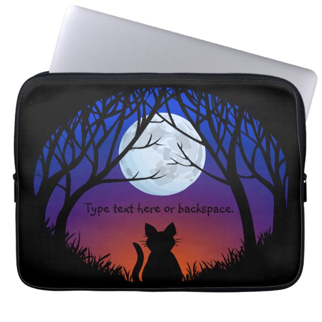 Fat Cat Laptop Sleeve Personalize Cat Lover Case (Front)