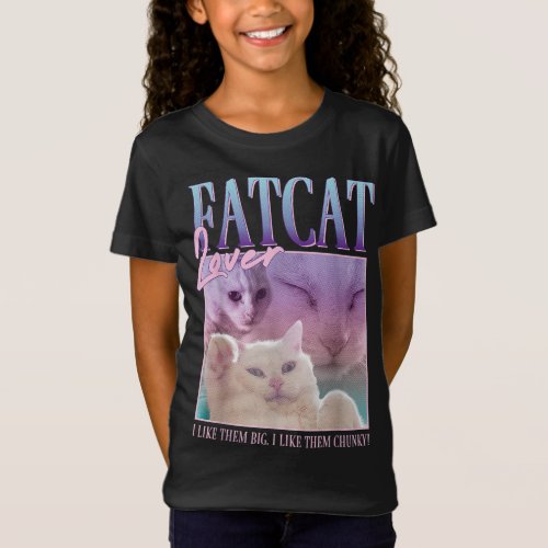 Fat Cat Lover White Kitten Big Chunky Pet Cat Owne T_Shirt