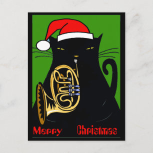 Fat Cat New Orleans Merry Christmas 2017 Holiday Postcard