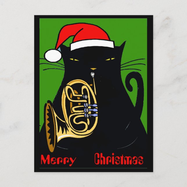 Fat Cat New Orleans Merry Christmas 2017 Holiday Postcard (Front)