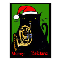 Fat Cat New Orleans Merry Christmas 2017 Postcard