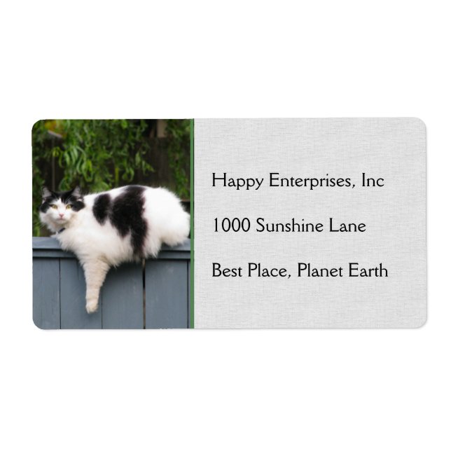 Fat Cat On Fence Label (Front)