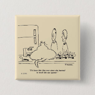 Fat Cat Pinback Button