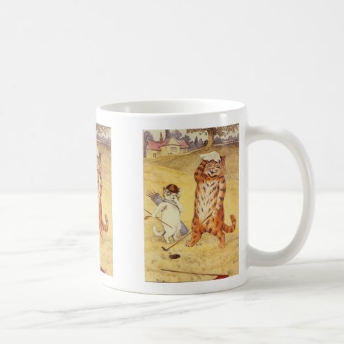 Fat Cat playing golf Coffee Mug