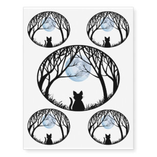 Fat Cat Temporary Tattoo Cat Lover Skin Art