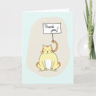 Fat Cat Thank You card