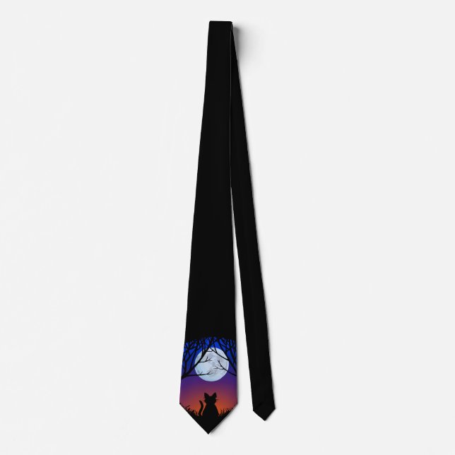 Fat Cat Ties Stylish Black Cat Ties Cat Lover Gift (Front)