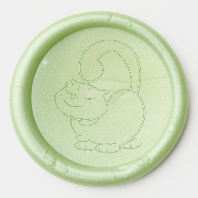fat cat wax seal stickers (Front)