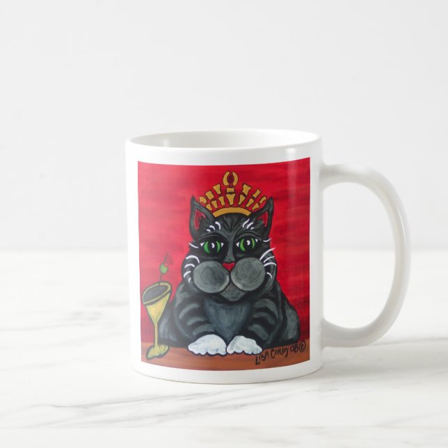 Fat Cat with Martini Mug (Right)