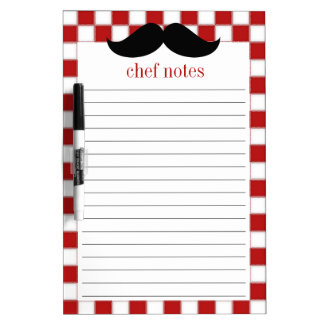 Fat Chef Mustache Dry Erase Board