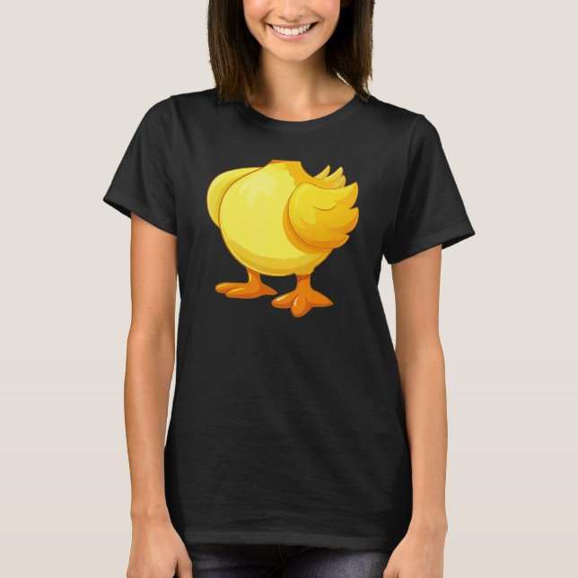 fat cute yellow duck body costume halloween cospla T-Shirt (Front)