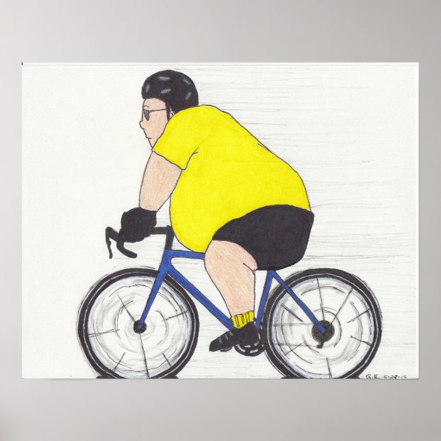 Fat cyclist poster (Front)