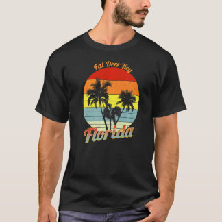 Fat Deer Key Florida Retro Tropical Palm Trees Vac T-Shirt