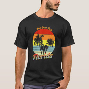 Fat Deer Key Florida Retro Tropical Palm Trees Vac T-Shirt