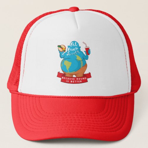 Fat Earth Society Funny Baseball Hat