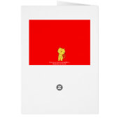 Fat Face Cat Blank Card (Back)
