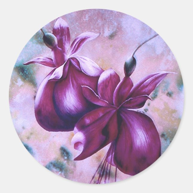 Fat Fuchsias Stickers (Front)