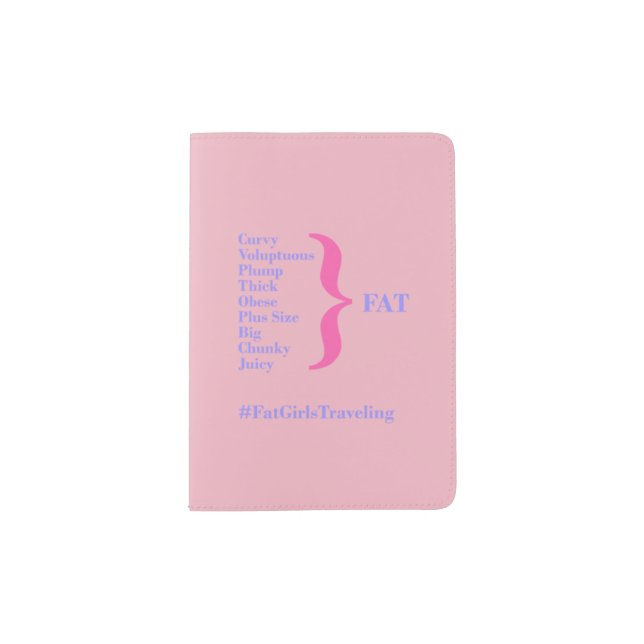 Fat Girls Traveling  Passport Cover (Front)