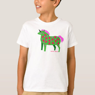Fat Green and Pink Unicorn Kids T-Shirt