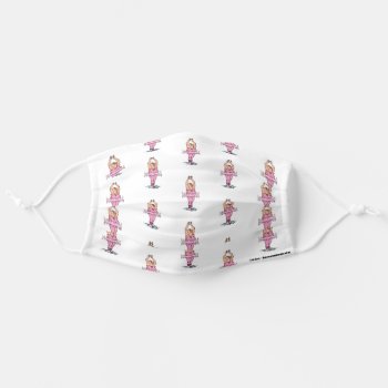 Fat Guy In Pink Tutu Ballet Adult Cloth Face Mask by BastardCard at Zazzle