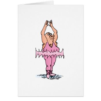 Fat Guy In Pink Tutu Blank Inside Card by BastardCard at Zazzle