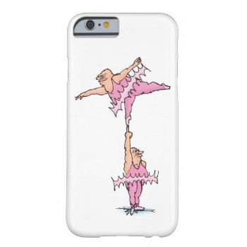 Fat Guys In Pink Tutus Ballet Cartoon Barely There Iphone 6 Case by BastardCard at Zazzle