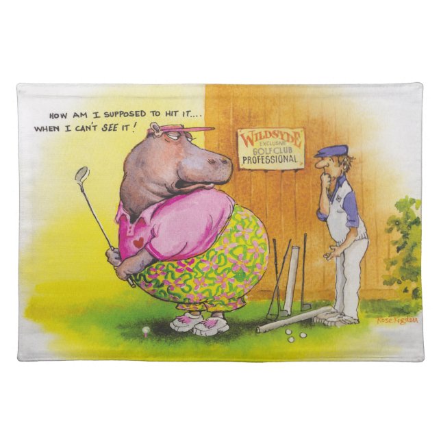fat hippo golf placemat (Front)