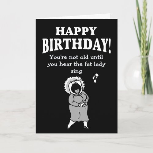 Fat lady birthday card