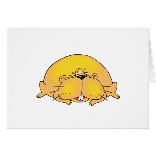 fat lazy hamster cards (Front Horizontal)
